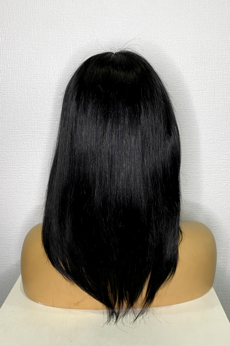 Глубокая накладка / система волос с имитацией кожи на проборе 30 см