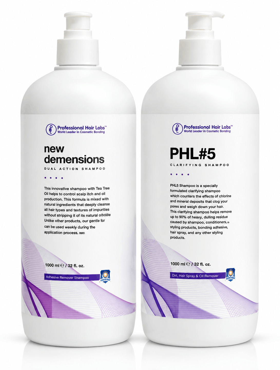 Набор: шампунь PHL#5 + шампунь New Demensions Dual Action Shampoo, 2*946 мл